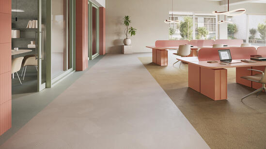 IN_HP_LVT-Floors-iD_Square_Chambray_Sage_Green-Vellum_Beige-Carpet_Recharge_AC41_2024-001.jpg ID Square - Image 1